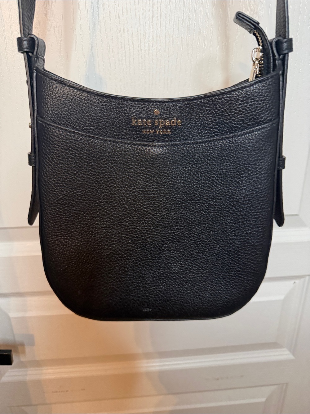 kate spade Black Pebbled Leather Crossbody with Gold Logo - Picture 5 of 13
